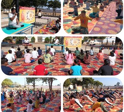 जेपीवी डीएवी विद्यालय में हुआ सूर्य नमस्कार का आयोजन