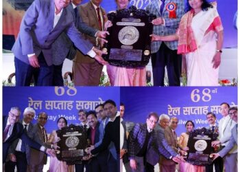 दिनांक 29 जनवरी 2024 को पमरे में  68वां विशिष्ट रेल सेवा पुरस्कार समारोह उल्लासपूर्वक मनाया गया। इस अवसर पर  महाप्रबंधक, पश्चिम मध्य रेल श्रीमती शोभना बंदोपाध्याय ने जबलपुर रेल मंडल को 10 दक्षता शील्ड प्रदान की।