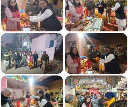 कलेक्टर एवं पुलिस अधीक्षक ने शुजालपुर एवं कालापीपल क्षेत्रों के मंदिरों की व्यवस्थाओं को देखा