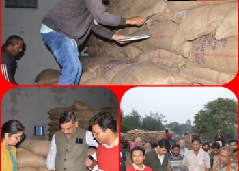 शहपुरा के खमदेही स्थित दो गोदामों में रखी धान के लिये गये सेम्पल गंभीर अनियमितता पाये जाने पर गोदाम संचालकों के विरूद्ध होगी कठोर कार्यवाही