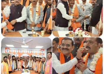 *शाहनगर जनपद अध्यक्ष, उपाध्यक्ष सहित 21 जनपद सदस्य हुए भाजपा में शामिल, आगामी लोकसभा चुनाव में कांग्रेस का होगा सूपड़ा साफ – आशीष खरे*