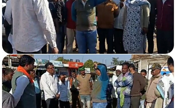 दुकान निर्माण के लिए एसडीएम ने लिया रीठी बस स्टैंड का जायजा,,