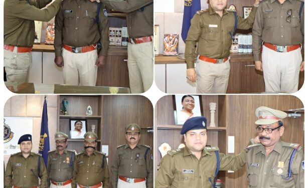 *कटनी पुलिस विभाग में 6 सहायक उपनिरीक्षकों के हुए प्रमोशनः एसपी श्री अभिजीत रंजन ने लगाए स्टार, बेहतर कार्य करने की जताई उम्मीद*