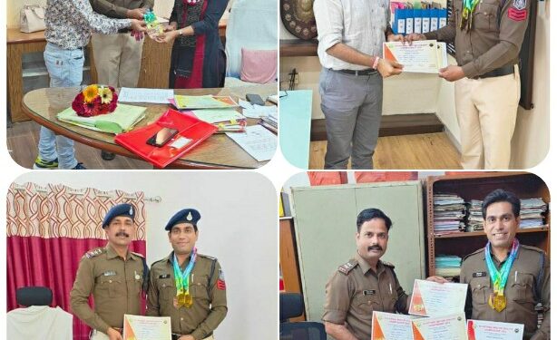 कलेक्टर एवं एसपी ने उत्कृष्ठ प्रदर्शन करने वाले प्रधान आरक्षक को किया सम्मानीत