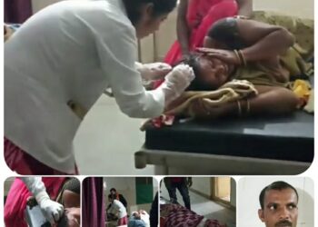 दो परिवारों में हुआ खूनी संघर्ष, चली लाठियां फूटे सर,,