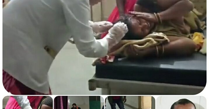 दो परिवारों में हुआ खूनी संघर्ष, चली लाठियां फूटे सर,,