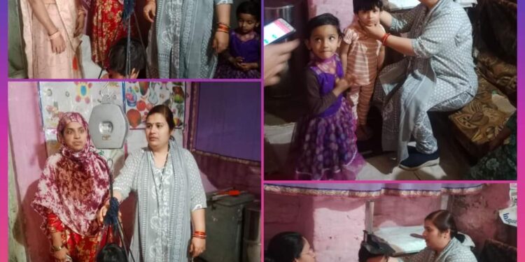 महिला एवं बाल विकास विभाग द्वारा वज़न एवं माप कार्यक्रम का आयोजन