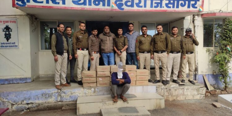 पुलिस ने पकड़ी 18 पेटी अवैध शराब करीब 81 हजार रूपए बताई जा रही कीमत