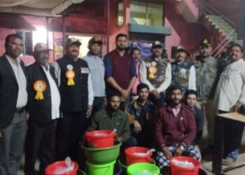 पूर्व सैनिक संगठन द्वारा बम ब्लास्ट के पीड़ितों की मदद