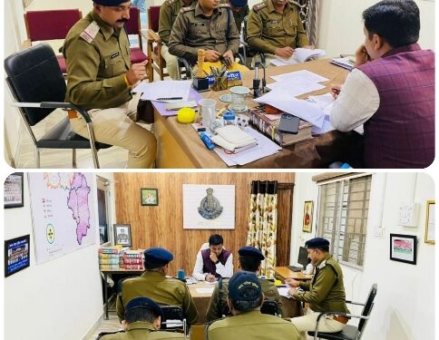 स्लीमनाबाद एसडीओपी अखिलेश गौर ने की, थानों के कार्यों की समीक्षा