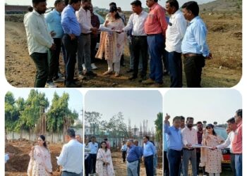 कलेक्टर डॉ. सलोनी सिडाना ने किया मेडीकल कॉलेज के प्रारंभ हो रहे निर्माण कार्य का निरीक्षण