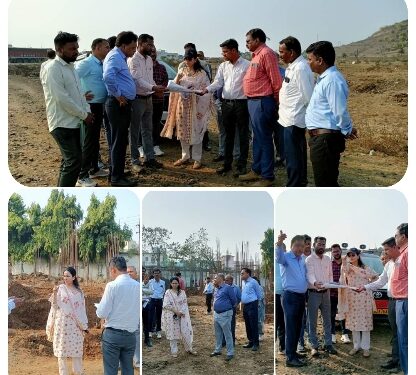 कलेक्टर डॉ. सलोनी सिडाना ने किया मेडीकल कॉलेज के प्रारंभ हो रहे निर्माण कार्य का निरीक्षण