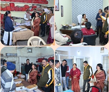 *अचानक पहुंच कर महापौर श्रीमति प्रीति सूरी ने विभागों का किया औचक निरीक्षण *