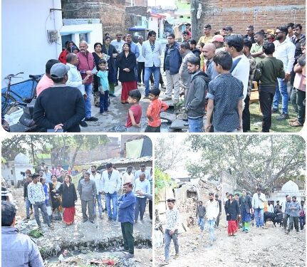 अचानक निरीक्षण करने वीर सावरकर वार्ड स्थानीय पांर्षद ऊर्जावान राजेश भास्कर को लेकर पहुंची महापौर स्थानीय नागरिकों से पूछी समस्याए वार्ड की बुनियादी समस्याओं को दूर करने का किया वादा