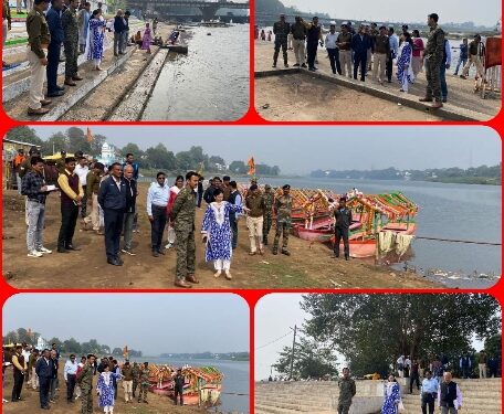 नर्मदा जयंती पर सुरक्षा के रखें पुख्ता इंतजाम – डॉ. सिडाना कलेक्टर ने एसपी ने लिया नर्मदा जयंती की तैयारियों का जायजा