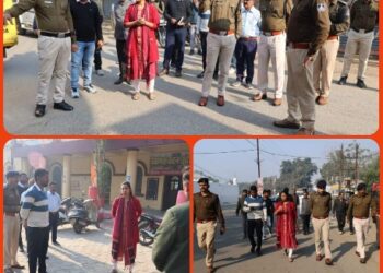 कलेक्टर एवं एसपी ने किया नरसिंहपुर शहर का पैदल भ्रमण