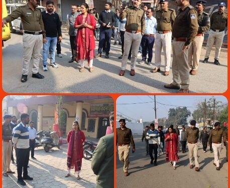 कलेक्टर एवं एसपी ने किया नरसिंहपुर शहर का पैदल भ्रमण