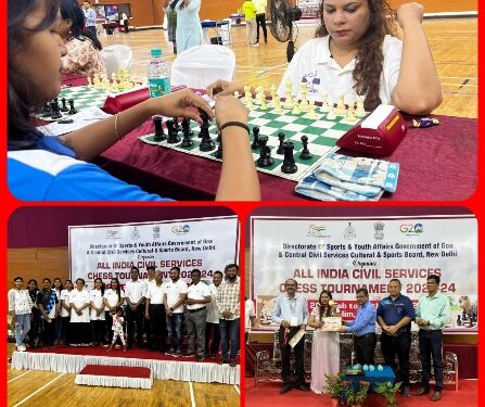 *मध्यप्रदेश महिला चैस टीम की कैप्टन मोनिका निषाद गोल्ड मैडल से हुई सम्मानित*