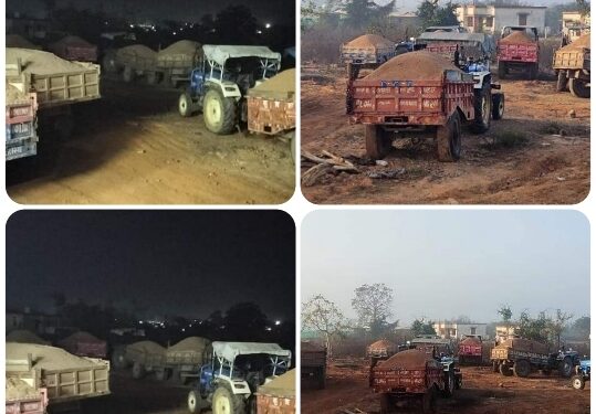 कलेक्टर हरजिंदर सिंह एवं पुलिस अधीक्षक साईं कृष्ण एस थोटा के निर्देशन में रेत का अवैध उत्खनन करने वालों के विरुद्ध निरंतर कार्यवाही