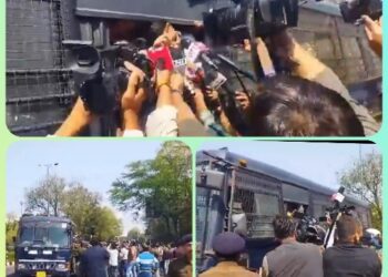 पटवारी भर्ती परीक्षा को लेकर भोपाल में हो रहे आंदोलन के दौरान पुलिस ने किया गिरफ्तार