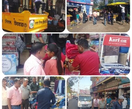 कलेक्टर शीलेन्द्र सिंह द्वारा दिये गये निर्देशानुसार रोड़ का अतिक्रमण हटाया गया