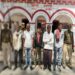 पुलिस ने पांच वारंटी अभियुक्तों को पकड़ा