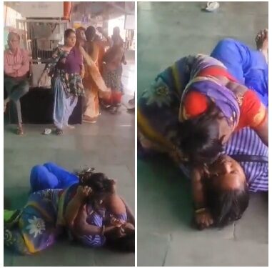 VIDEO जबलपुर रेलवे स्टेशन बना कुश्ती का अखाड़ा,सामान बेचने के विवाद में लड़ी महिला वेंडर,झगड़े का वीडियो सोशल मीडिया में वायरल,दोनों महिलाएं एक दूसरे से 10 मिनिट तक करती रही मारपीट,जीआरपी ने दोनों महिलाओं के खिलाफ दर्ज किया मामला