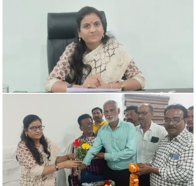 नवागत सीएमओ हेमेश्वरी पटले का नगर पालिका कर्मचारी मजदूर संघ ने किया स्वागत सम्मान,रखी अपनी बात,नगर पालिका कार्यालय की विभन्न शाखाओ में पहुंच कर किया निरीक्षण