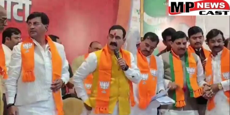 पूर्व विधायक यादवेंद्र सिंह, पूर्व महापौर पुष्कर सिंह, रिटायर्ड आईजी रामलाल और  राजेश पटेरिया बीजेपी में शामिल VIDEO