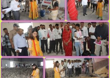 महिला स्वसहायता समूहों द्वारा की जा रही खरीदी कार्य का कलेक्टर ने निरीक्षण किया