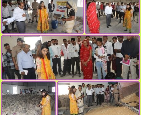 महिला स्वसहायता समूहों द्वारा की जा रही खरीदी कार्य का कलेक्टर ने निरीक्षण किया