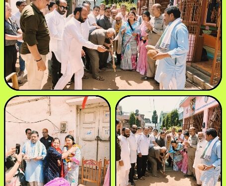 *संतकंवरराम वार्ड में 19 लाख की लागत से सीसी रोड/नाली निर्माण के भूमिपूजन में माधवनगर वासियों ने महापौर श्रीमति प्रीति संजीव सूरी का किया जोरदार अभिनंदन*