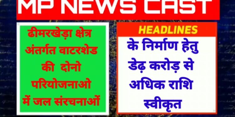 ढीमरखेड़ा क्षेत्र अंतर्गत वाटरशेड की  दोनो परियोजनाओ में जल संरचनाओं के निर्माण हेतु डेढ़ करोड़ से अधिक राशि स्वीकृत*