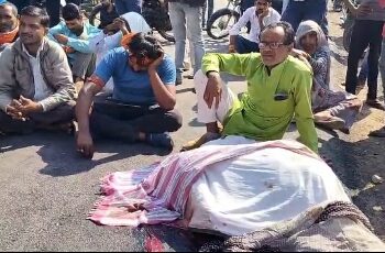 अज्ञात ट्रक ने वृद्ध व्यक्ति को रोदा