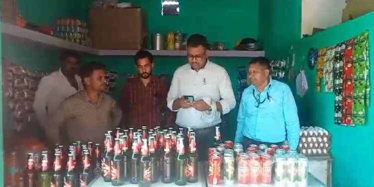 नवेगांव थाना अंतर्गत शराब जब्त