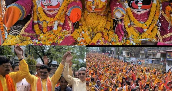 *महाप्रभु की भव्य और दिव्य ऐतिहासिक विराट कलश यात्रा के स्वागत में उमड़ पड़ा श्रद्धा, आस्था और भक्ति का सैलाब*  *मुस्लिम समाज ने रथ यात्रा का स्वागत करते हुए सांप्रदायिक सौहार्द्र की मिसाल कायम की*
