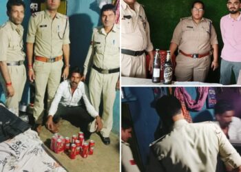 विभिन्न स्थानों पर तलाशी के दौरान अवैध मदिरा जप्ती की कार्यवाही..!