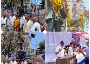 *भारतीय बौद्ध महासभा द्वारा संविधान निर्माता डॉ.अम्बेडकर की 133 वी जयंती का किया आयोजन*  *भारतीय बौद्ध महासभा द्वारा मेडिकल कॉलेज को डॉ आंबेडकर का नाम दिए जाने की मांग*