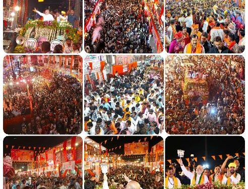 *देश के ग्रह मंत्री अमित शाह का रोड शो छिंदवाड़ा में* *4 घंटे लेट शुरू हुआ अमित शाह का रोड शो*