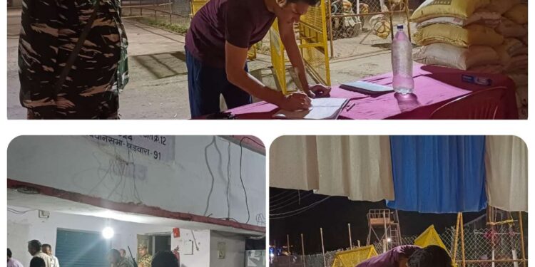 कलेक्टर एवं जिला निर्वाचन अधिकारी श्री प्रसाद ने स्ट्रांग रूम का किया निरीक्षण  सख्त पहरेदारी के लिए सुरक्षा बल तैनात