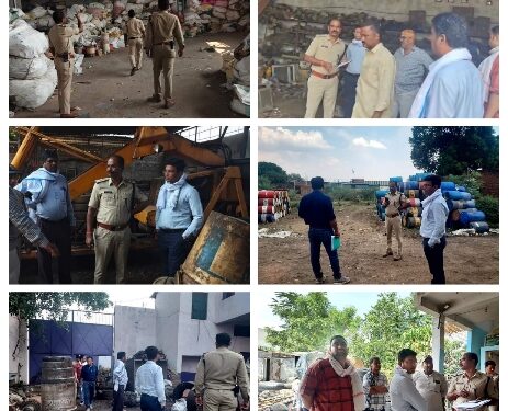 एसडीएम अभिषेक सिंह व सीएसपी की टीम ने कल 18 स्क्रैप गोडाउन की जांच की एक गोदाम में ज्वालनशील सामग्री होने पर एफआईआर दर्ज कराई गई