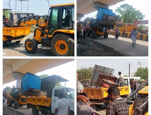 अतिक्रमण की कार्रवाई नगर निगम जबलपुर