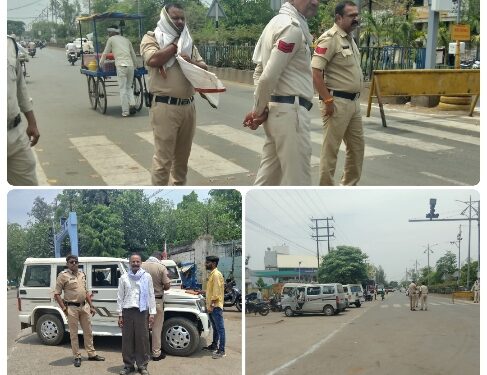 26 अप्रैल को होने वाले लोक सभा चुनाव को ध्यान में रखते हुए , माधव नगर पुलिस वाहनों की कार रही सघन जांच