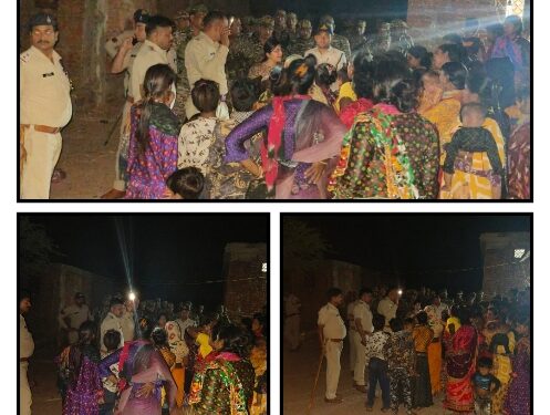 *अचानक निकले फ्लैग मार्च से अपराधी में भय का* *माहौल* *कुठला पुलिस ने किया हरदुआ गांव में एरिया* *डोमिनेशन*