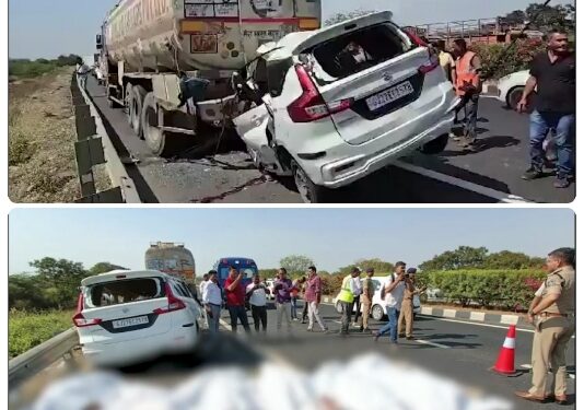 एक्सप्रेस-वे पर टैंकर में पीछे से घुसी तेज रफ्तार कार, हादसे में 10 लोगों की मौत VIDEO