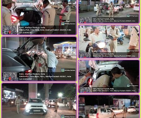 आदर्श अचार संहिता के चलते कटनी कोतवाली पुलिस ने लगाई वाहनों की सघन जांच