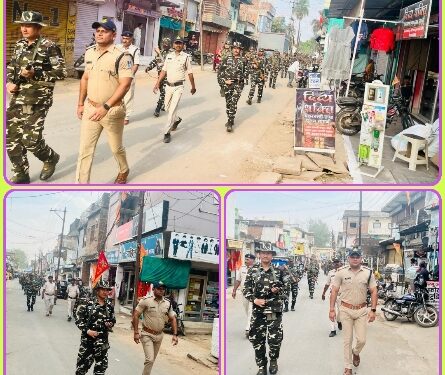 *विजयराघवगढ़ पुलिस ने किया फ्लैग मार्च*