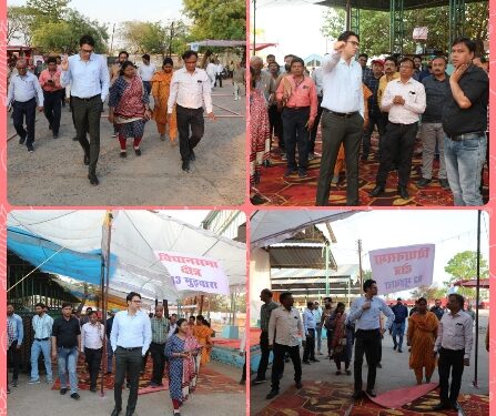 कलेक्टर श्री प्रसाद ने स्ट्रांग रूम एवं मतदान सामग्री वितरण स्थल का किया निरीक्षण हर विधानसभा के लिए लगेंगे 23 काउंटर