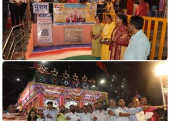 नवरात्रि मेले में कलेक्टर सुश्री ऋजु बाफना ने दिलवाई मतदाता जागरूकता की शपथ