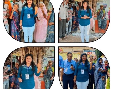 स्‍वयं मतदान के बाद स्वीप आइकॉन सारिका ने की सबसे मतदान करने की अपील  मतदाताओ को वोट देने के लिये सारिका ने सुबह 7 बजे से लगातार प्रेरित किया